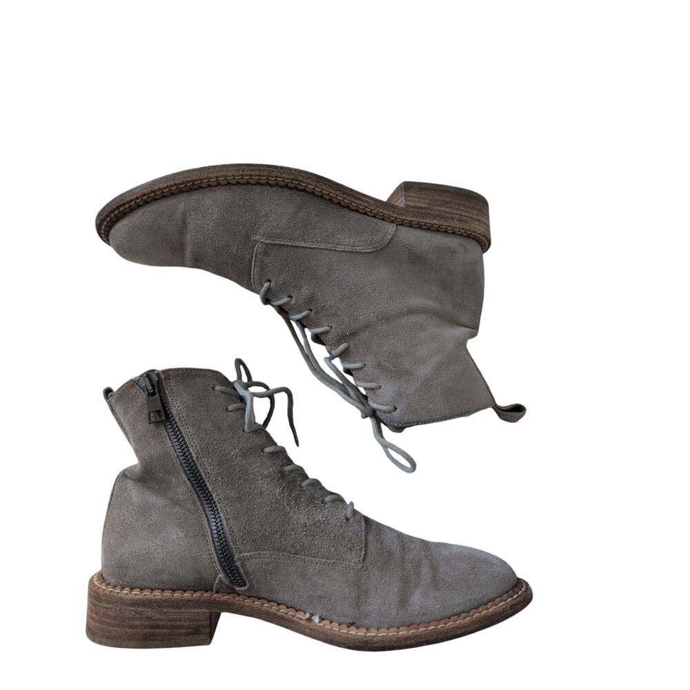 Vince Cabria Suede Combat Boots Lace Up size 7.5 - Picture 3 of 6